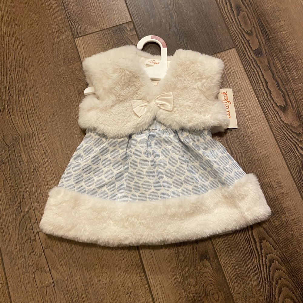 Baby girl Beautiful Fancy Blue Dress, size 3-6 months